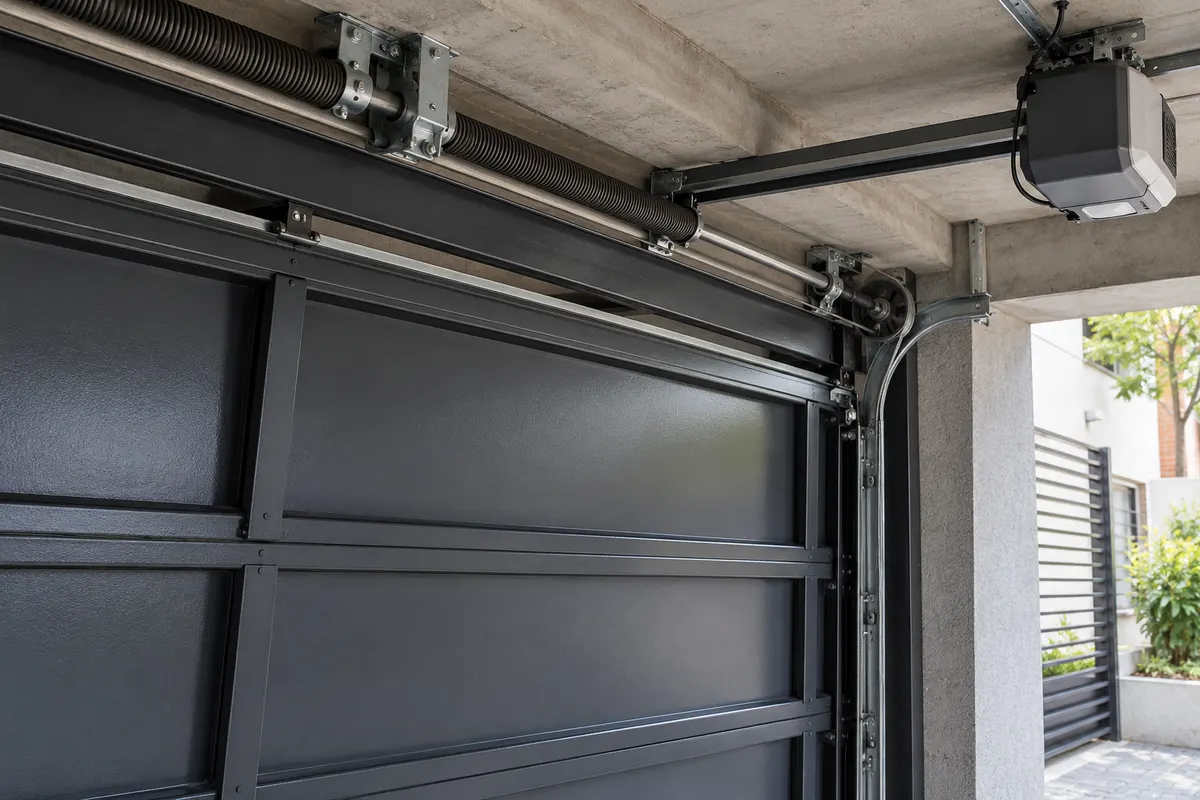 Detalle de un portón automático residencial para ilustrar los servicios en Lanús