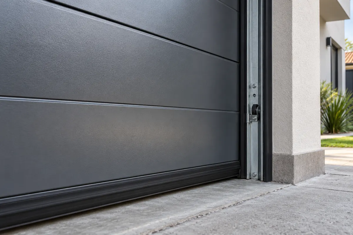 Detalle de un portón automático residencial para ilustrar los servicios en Temperley